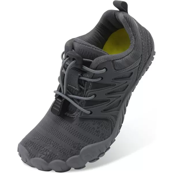 LRUN Kids Water Shoes Boys Girls Barefoot Water Hiking Shoes Indoor Outdoor Quick Dry Athletic Sneaker ShoesDark Grey
