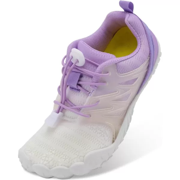 LRUN Kids Water Shoes Boys Girls Barefoot Water Hiking Shoes Indoor Outdoor Quick Dry Athletic Sneaker ShoesWhite Purple