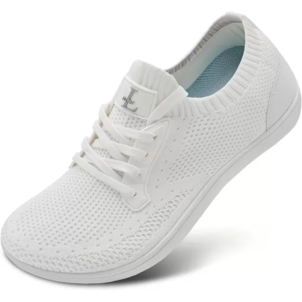LRUN Mens Walking Shoes Wide Toe Barefoot Shoes Minimalist Mens Casual Dress Shoes Breathable Zero Drop Fashion SneakersWhite