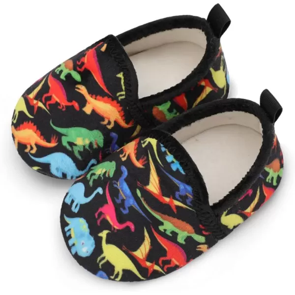 LRUN Toddler Boys Girls House Slippers Indoor Home Shoes Warm Slipper Socks for Kids Baby Soft Winter Warm Walking ShoesColor Dinosaur