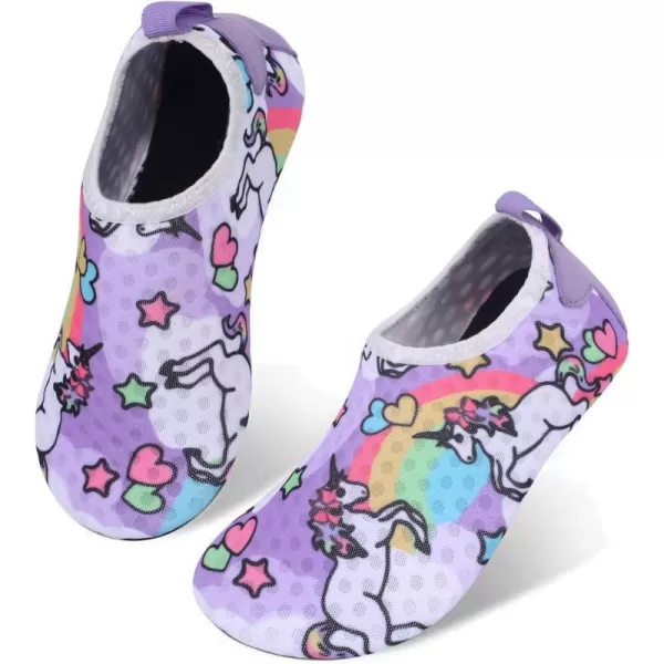 LRUN Toddler Water Shoes Barefoot Aqua Socks Kids Swim Shoes for Beach Pool Surfing YogaAhorse