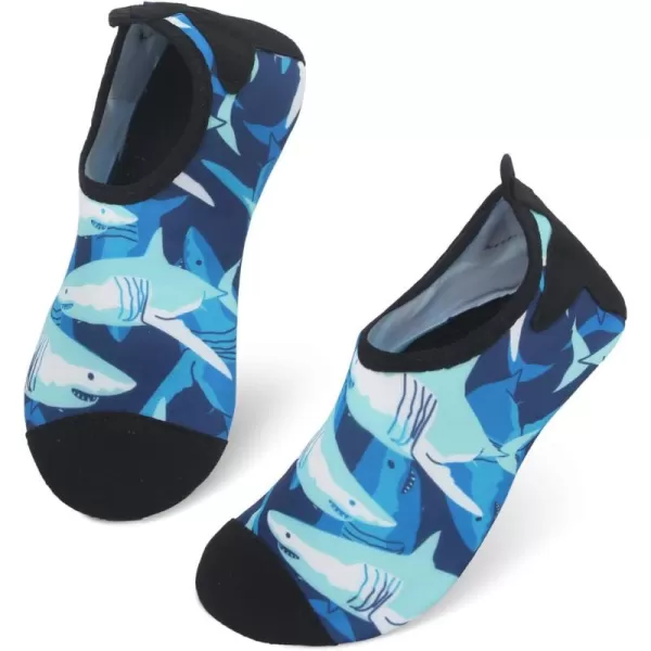 LRUN Toddler Water Shoes Barefoot Aqua Socks Kids Swim Shoes for Beach Pool Surfing YogaBlue