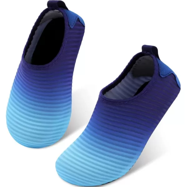 LRUN Toddler Water Shoes Barefoot Aqua Socks Kids Swim Shoes for Beach Pool Surfing YogaBlue Navy