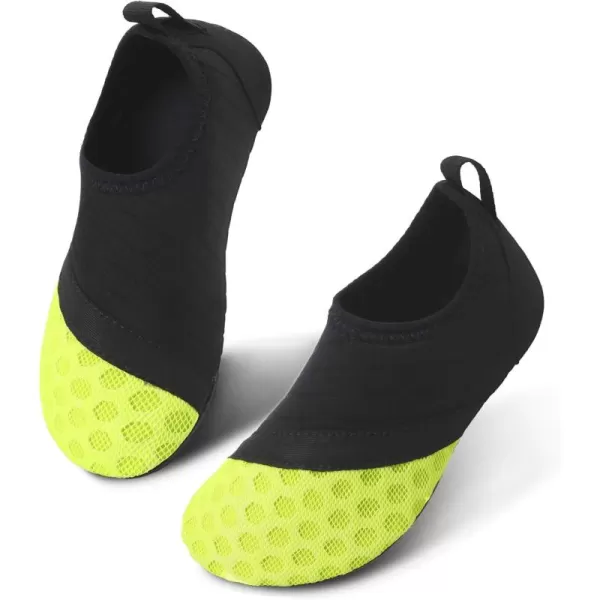 LRUN Toddler Water Shoes Barefoot Aqua Socks Kids Swim Shoes for Beach Pool Surfing YogaDotgreen