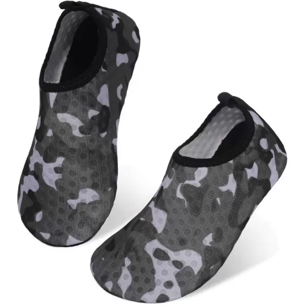 LRUN Toddler Water Shoes Barefoot Aqua Socks Kids Swim Shoes for Beach Pool Surfing YogaGrey