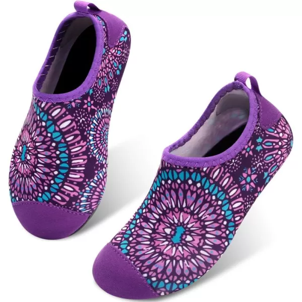 LRUN Toddler Water Shoes Barefoot Aqua Socks Kids Swim Shoes for Beach Pool Surfing YogaTie Dye