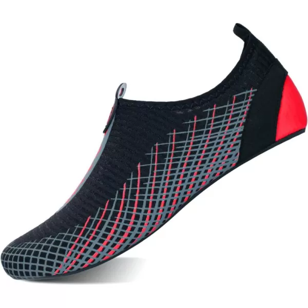 LRUN Women Water Shoes Mens Barefoot Skin Aqua Socks for Run Dive Surf Swim Beach Yoga Quick DryingArrowr Black