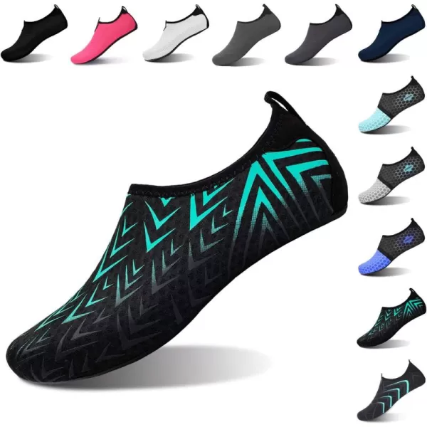 LRUN Women Water Shoes Mens Barefoot Skin Aqua Socks for Run Dive Surf Swim Beach Yoga Quick DryingBlue Arrow