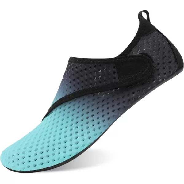 LRUN Women Water Shoes Mens Barefoot Skin Aqua Socks for Run Dive Surf Swim Beach Yoga Quick DryingGreen Gradient