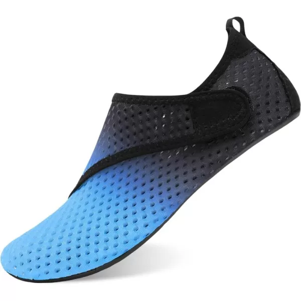 LRUN Women Water Shoes Mens Barefoot Skin Aqua Socks for Run Dive Surf Swim Beach Yoga Quick DryingNavy Gradient