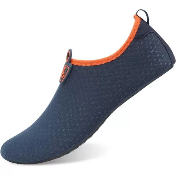 LRUN Women Water Shoes Mens Barefoot Skin Aqua Socks for Run Dive Surf Swim Beach Yoga Quick DryingNavynew
