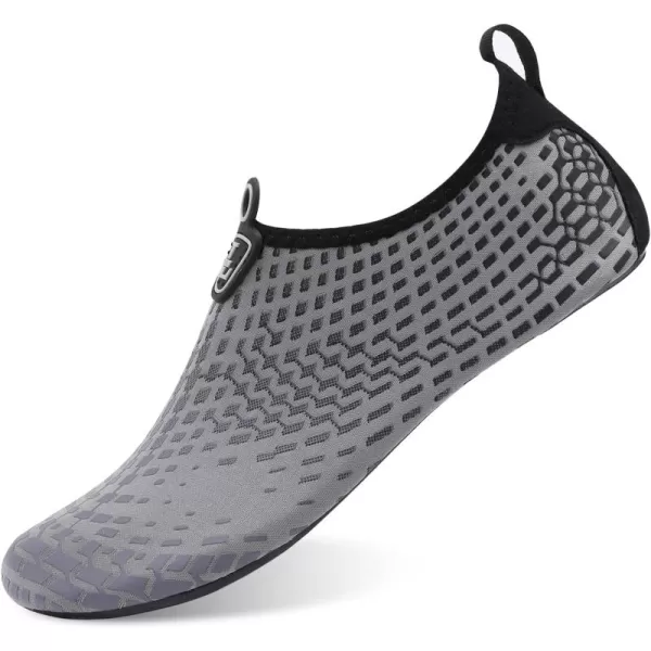 LRUN Women Water Shoes Mens Barefoot Skin Aqua Socks for Run Dive Surf Swim Beach Yoga Quick DryingWzh Grey