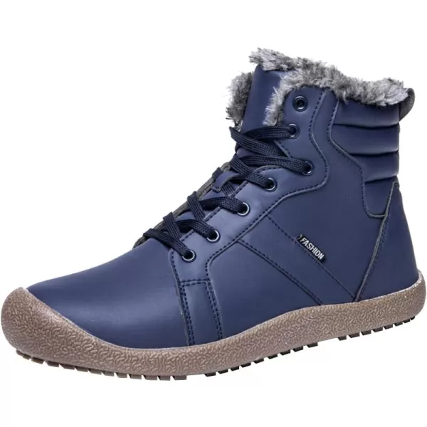 LRUN Womens Winter Boots Waterproof Fur Lined Snow Booties Navy 75 M US