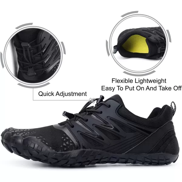 LRUN Barefoot Water Shoes Women Mens Aqua Sock Athletic Hiking Water Sports Shoes for Swim Beach Pool Sand Diving WalkingAblack