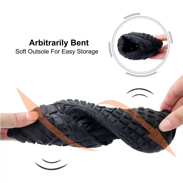 LRUN Barefoot Water Shoes Women Mens Aqua Sock Athletic Hiking Water Sports Shoes for Swim Beach Pool Sand Diving WalkingAblack