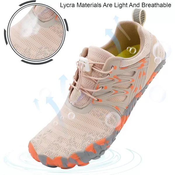 LRUN Barefoot Water Shoes Women Mens Aqua Sock Athletic Hiking Water Sports Shoes for Swim Beach Pool Sand Diving WalkingAbrown