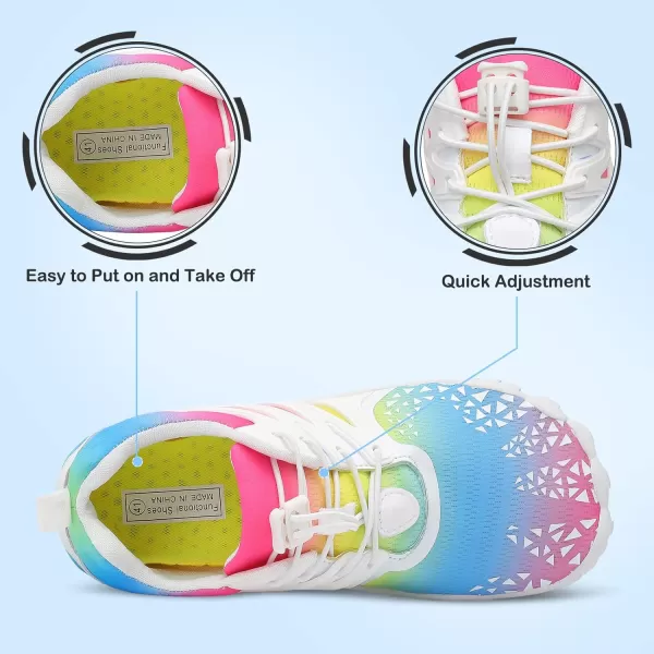 LRUN Barefoot Water Shoes Women Mens Aqua Sock Athletic Hiking Water Sports Shoes for Swim Beach Pool Sand Diving WalkingAwhite Color