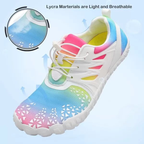 LRUN Barefoot Water Shoes Women Mens Aqua Sock Athletic Hiking Water Sports Shoes for Swim Beach Pool Sand Diving WalkingAwhite Color
