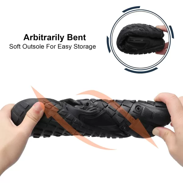 LRUN Barefoot Water Shoes Women Mens Aqua Sock Athletic Hiking Water Sports Shoes for Swim Beach Pool Sand Diving WalkingGblack