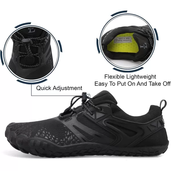 LRUN Barefoot Water Shoes Women Mens Aqua Sock Athletic Hiking Water Sports Shoes for Swim Beach Pool Sand Diving WalkingGblack