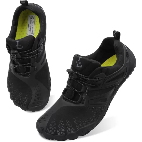 LRUN Barefoot Water Shoes Women Mens Aqua Sock Athletic Hiking Water Sports Shoes for Swim Beach Pool Sand Diving WalkingGblack