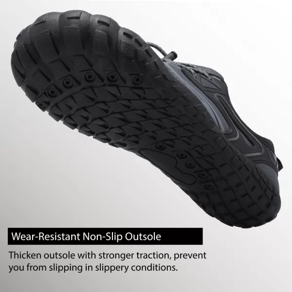LRUN Barefoot Water Shoes Women Mens Aqua Sock Athletic Hiking Water Sports Shoes for Swim Beach Pool Sand Diving WalkingGgrey