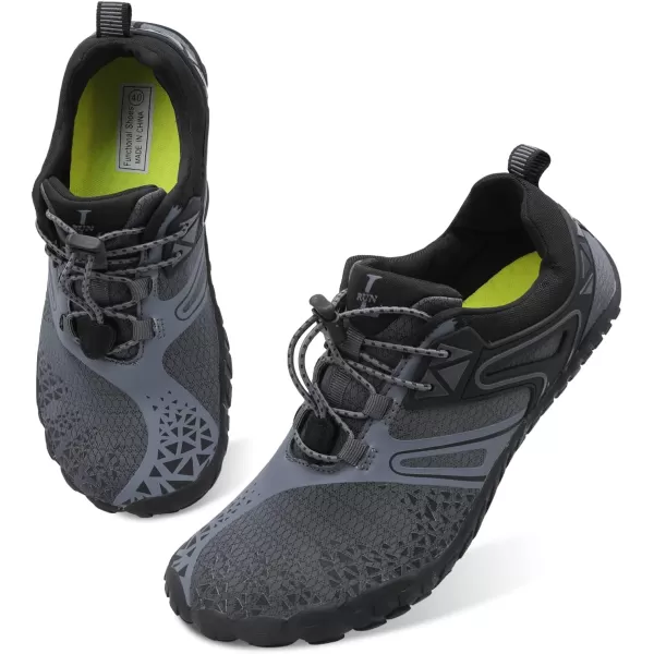 LRUN Barefoot Water Shoes Women Mens Aqua Sock Athletic Hiking Water Sports Shoes for Swim Beach Pool Sand Diving WalkingGgrey