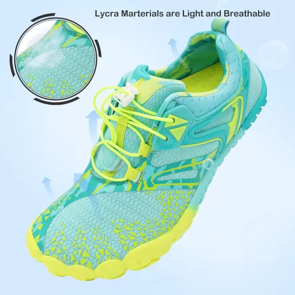 LRUN Barefoot Water Shoes Women Mens Aqua Sock Athletic Hiking Water Sports Shoes for Swim Beach Pool Sand Diving WalkingGlight Green