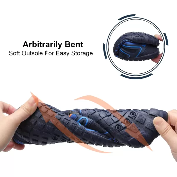 LRUN Barefoot Water Shoes Women Mens Aqua Sock Athletic Hiking Water Sports Shoes for Swim Beach Pool Sand Diving WalkingGnavy