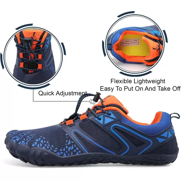 LRUN Barefoot Water Shoes Women Mens Aqua Sock Athletic Hiking Water Sports Shoes for Swim Beach Pool Sand Diving WalkingGnavy