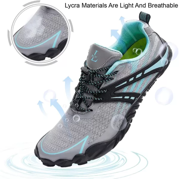 LRUN Barefoot Water Shoes Women Mens Aqua Sock Athletic Hiking Water Sports Shoes for Swim Beach Pool Sand Diving WalkingIgrey