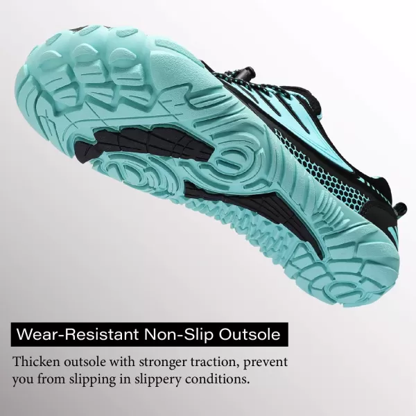 LRUN Barefoot Water Shoes Women Mens Aqua Sock Athletic Hiking Water Sports Shoes for Swim Beach Pool Sand Diving WalkingKblack