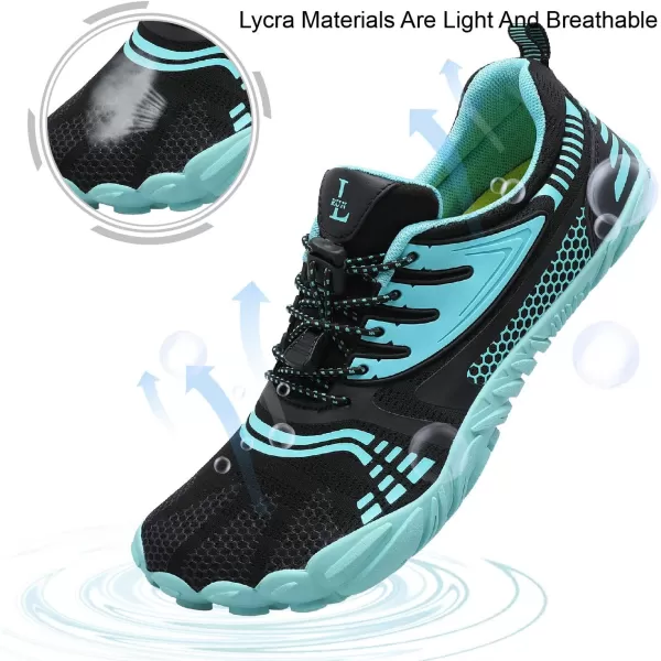 LRUN Barefoot Water Shoes Women Mens Aqua Sock Athletic Hiking Water Sports Shoes for Swim Beach Pool Sand Diving WalkingKblack