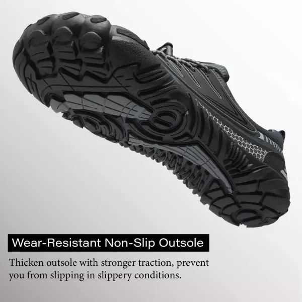 LRUN Barefoot Water Shoes Women Mens Aqua Sock Athletic Hiking Water Sports Shoes for Swim Beach Pool Sand Diving WalkingKgrey