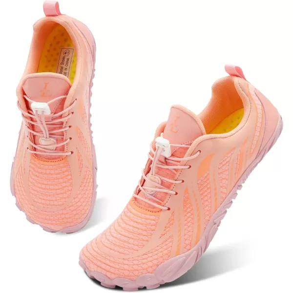 LRUN Barefoot Water Shoes Women Mens Aqua Sock Athletic Hiking Water Sports Shoes for Swim Beach Pool Sand Diving WalkingLpink