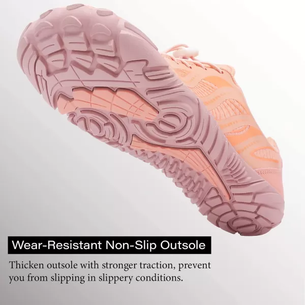 LRUN Barefoot Water Shoes Women Mens Aqua Sock Athletic Hiking Water Sports Shoes for Swim Beach Pool Sand Diving WalkingLpink