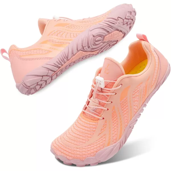 LRUN Barefoot Water Shoes Women Mens Aqua Sock Athletic Hiking Water Sports Shoes for Swim Beach Pool Sand Diving WalkingLpink