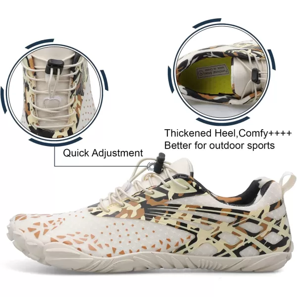 LRUN Barefoot Water Shoes Women Mens Aqua Sock Athletic Hiking Water Sports Shoes for Swim Beach Pool Sand Diving WalkingMbeige