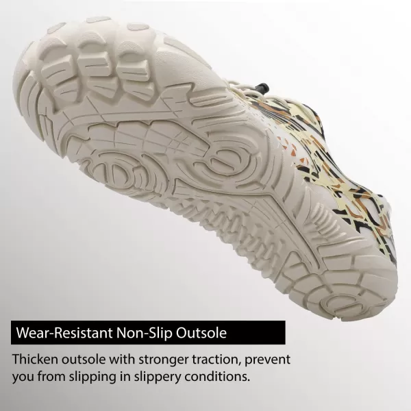 LRUN Barefoot Water Shoes Women Mens Aqua Sock Athletic Hiking Water Sports Shoes for Swim Beach Pool Sand Diving WalkingMbeige