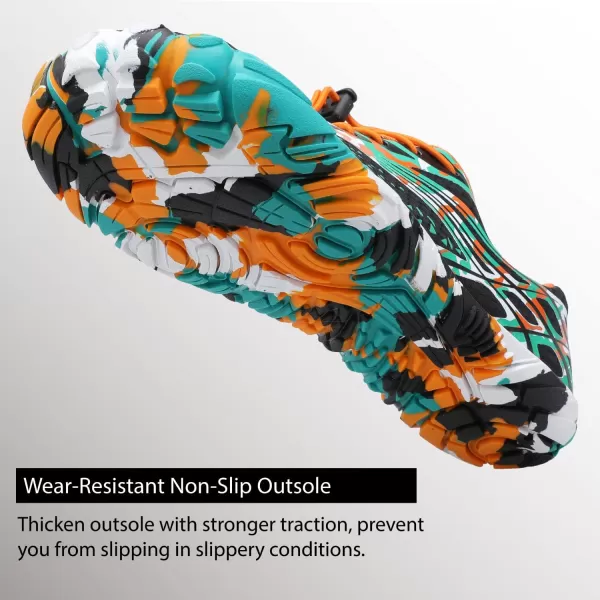 LRUN Barefoot Water Shoes Women Mens Aqua Sock Athletic Hiking Water Sports Shoes for Swim Beach Pool Sand Diving WalkingMblue Fusion
