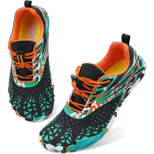 LRUN Barefoot Water Shoes Women Mens Aqua Sock Athletic Hiking Water Sports Shoes for Swim Beach Pool Sand Diving WalkingMblue Fusion