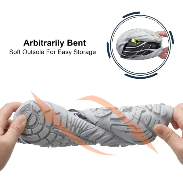 LRUN Barefoot Water Shoes Women Mens Aqua Sock Athletic Hiking Water Sports Shoes for Swim Beach Pool Sand Diving WalkingMgrey