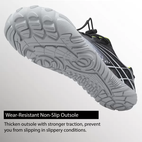 LRUN Barefoot Water Shoes Women Mens Aqua Sock Athletic Hiking Water Sports Shoes for Swim Beach Pool Sand Diving WalkingMgrey