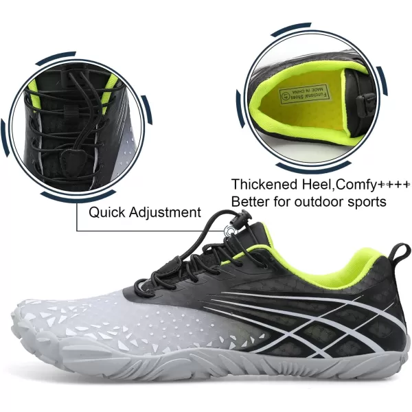 LRUN Barefoot Water Shoes Women Mens Aqua Sock Athletic Hiking Water Sports Shoes for Swim Beach Pool Sand Diving WalkingMgrey