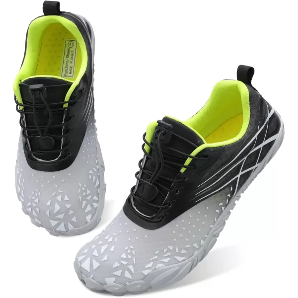 LRUN Barefoot Water Shoes Women Mens Aqua Sock Athletic Hiking Water Sports Shoes for Swim Beach Pool Sand Diving WalkingMgrey