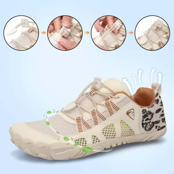 LRUN Barefoot Water Shoes Women Mens Aqua Sock Athletic Hiking Water Sports Shoes for Swim Beach Pool Sand Diving WalkingNbeige