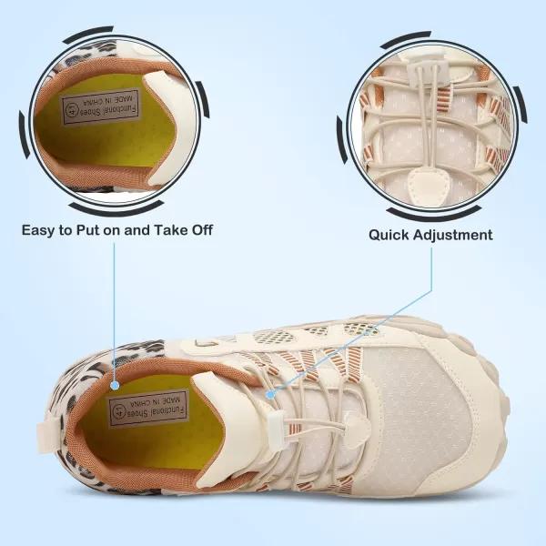 LRUN Barefoot Water Shoes Women Mens Aqua Sock Athletic Hiking Water Sports Shoes for Swim Beach Pool Sand Diving WalkingNbeige
