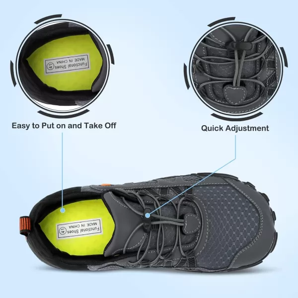 LRUN Barefoot Water Shoes Women Mens Aqua Sock Athletic Hiking Water Sports Shoes for Swim Beach Pool Sand Diving WalkingNgrey