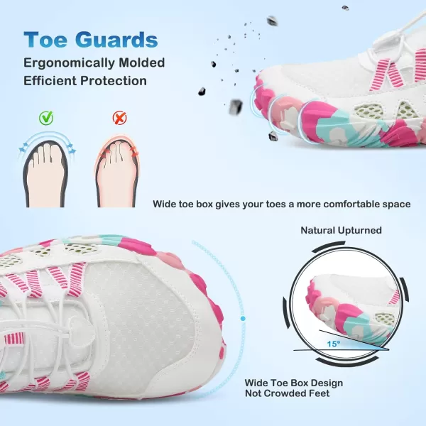 LRUN Barefoot Water Shoes Women Mens Aqua Sock Athletic Hiking Water Sports Shoes for Swim Beach Pool Sand Diving WalkingNwhite Camouflage