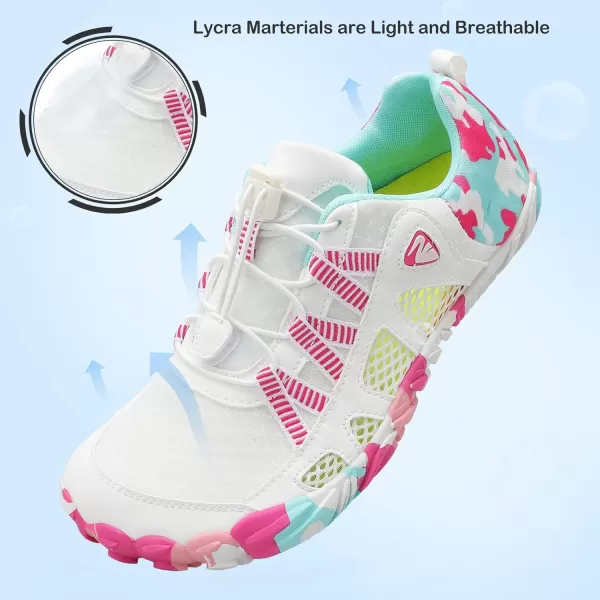 LRUN Barefoot Water Shoes Women Mens Aqua Sock Athletic Hiking Water Sports Shoes for Swim Beach Pool Sand Diving WalkingNwhite Camouflage